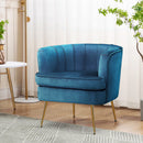 Artiss Armchair Velvet Blue Norvia - RnR Galore