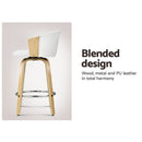 Artiss Bar Stools Kitchen Leather Barstools Swivel Counter Chairs x2 - RnR Galore