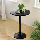 Artiss Bar Table Gas Lift Round Black - RnR Galore
