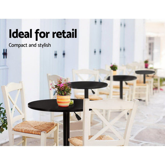 Artiss Bar Table Gas Lift Round Black - RnR Galore