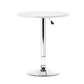 Artiss Bar Table Gas Lift Round White - RnR Galore