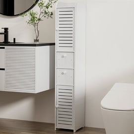 Artiss Bathroom Toilet Storage Cabinet Laundry Tallboy Cupboard Slim Corner - RnR Galore