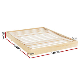 Artiss Bed Frame Double Size Floating Wooden Mattress Base Platform Timber ODIN - RnR Galore