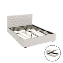 Artiss Bed Frame Double Size Gas Lift Beige VILA - RnR Galore