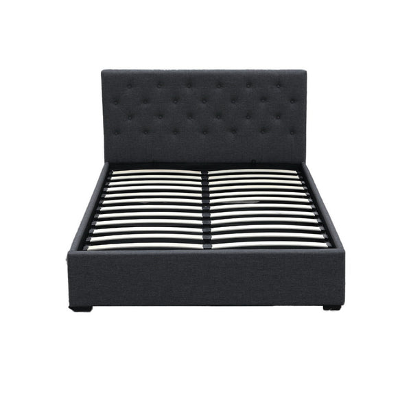 Artiss Bed Frame Double Size Gas Lift Charcoal VILA - RnR Galore