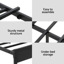 Artiss Bed Frame Double Size LED Metal Bed Base with Charging Station - RnR Galore