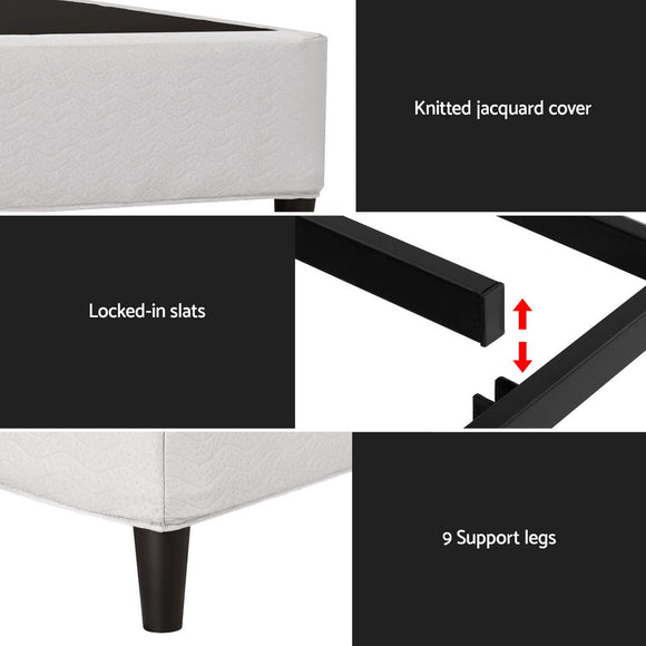 Artiss Bed Frame Double Size Metal Grey MASON - RnR Galore