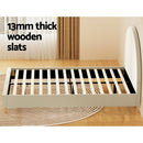 Artiss Bed Frame Double Size Velvet Cream ELLA - RnR Galore
