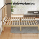 Artiss Bed Frame Double Size with Rattan Headboard Wooden Bed Base BRUNO - RnR Galore