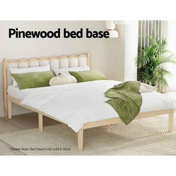 Artiss Bed Frame Double Size Wooden Base Mattress Platform Timber Pine BRUNO - RnR Galore