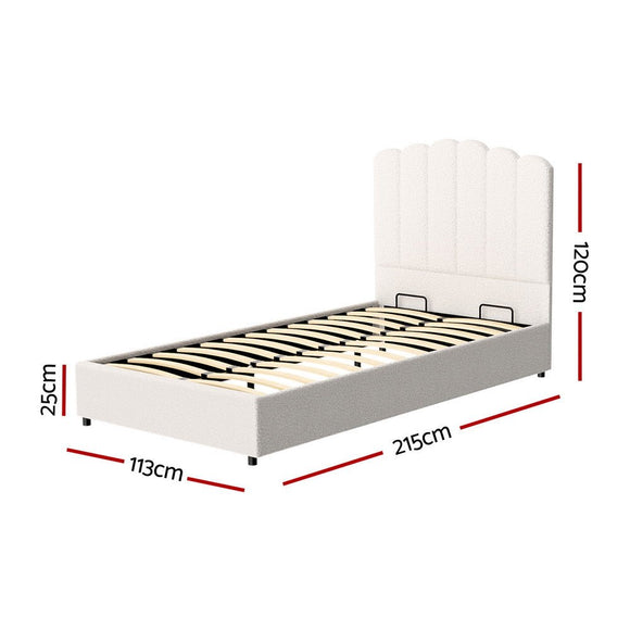 Artiss Bed Frame King Single Size Boucle FION - RnR Galore