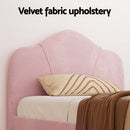 Artiss Bed Frame King Single Size Velvet Pink OLAN - RnR Galore