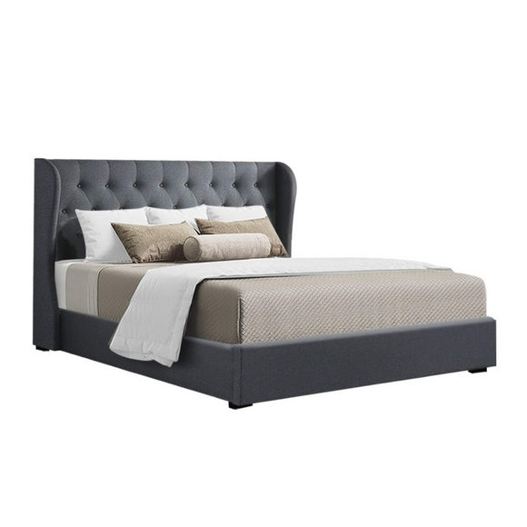 Artiss Bed Frame King Size Gas Lift Charcoal ISSA - RnR Galore