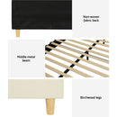Artiss Bed Frame King Size Velvet Cream ELLA - RnR Galore