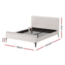Artiss Bed Frame Queen Size Beige AMMY - RnR Galore