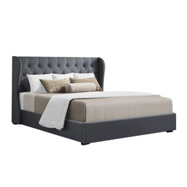 Artiss Bed Frame Queen Size Gas Lift Charcoal ISSA - RnR Galore