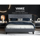Artiss Bed Frame Queen Size Grey VANKE - RnR Galore