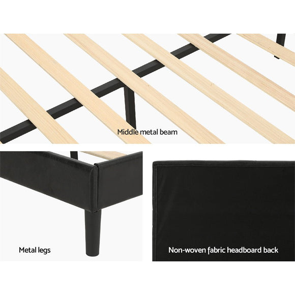 Artiss Bed Frame Queen Size LED Black RAVI - RnR Galore
