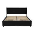 Artiss Bed Frame Queen Size LED with 4 Drawers Black DUNN - RnR Galore