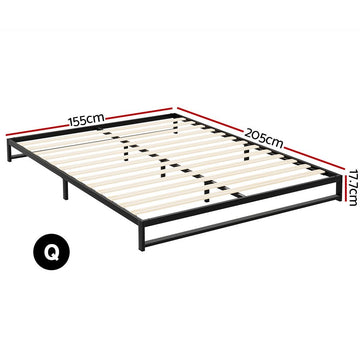 Artiss Bed Frame Queen Size Metal BERU - RnR Galore