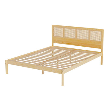 Artiss Bed Frame Queen Size Rattan Wooden RITA - RnR Galore