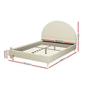 Artiss Bed Frame Queen Size Velvet Cream ELLA - RnR Galore