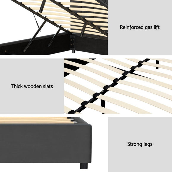Artiss Bed Frame Queen Size Velvet Grey FION - RnR Galore