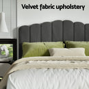 Artiss Bed Frame Queen Size Velvet Grey FION - RnR Galore