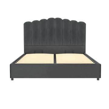 Artiss Bed Frame Queen Size Velvet Grey FION - RnR Galore