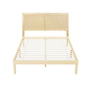 Artiss Bed Frame Queen Size with Rattan Headboard Wooden Bed Base BRUNO - RnR Galore