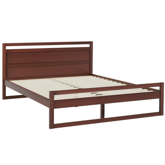 Artiss Bed Frame Queen Size Wooden Walnut WITTON - RnR Galore
