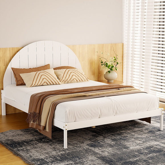 Artiss Bed Frame Queen Size Wooden White DALY - RnR Galore