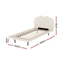 Artiss Bed Frame Single Size Boucle Beige SASA - RnR Galore