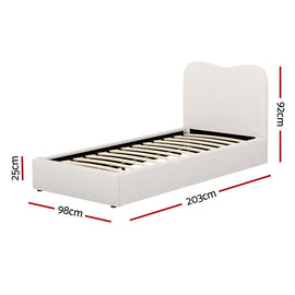 Artiss Bed Frame Single Size Boucle DARA - RnR Galore