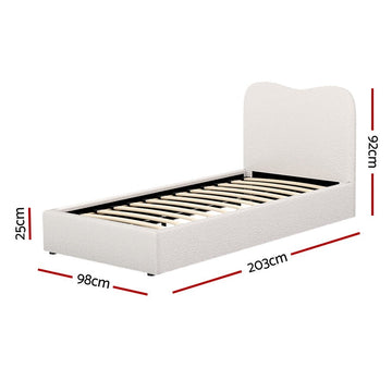 Artiss Bed Frame Single Size Boucle DARA - RnR Galore