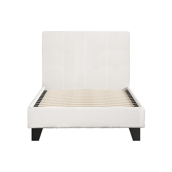 Artiss Bed Frame Single Size Boucle Fabric Mattress Base Platform Wooden - RnR Galore