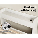 Artiss Bed Frame Single Size Mattress Base wtih Charging Ports 2 Storage Drawers - RnR Galore