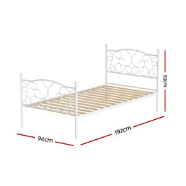 Artiss Bed Frame Single Size Metal Bed Frame GROA - RnR Galore