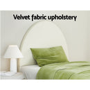 Artiss Bed Frame Single Size Velvet Cream ELLA - RnR Galore