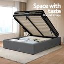 Artiss Bed Frame with 36cm Giselle Mattress Set King Single Gas Lift Base Grey - RnR Galore