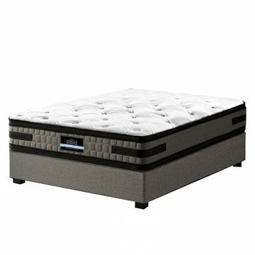 Artiss Bed Frame with 36cm Giselle Mattress Set King Single Gas Lift Base Grey - RnR Galore