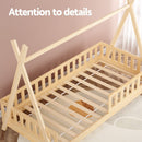 Artiss Bed Frame Wooden Kids House Frames Oak PUAH - RnR Galore