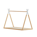 Artiss Bed Frame Wooden Kids House Single Frame Oak ENID - RnR Galore