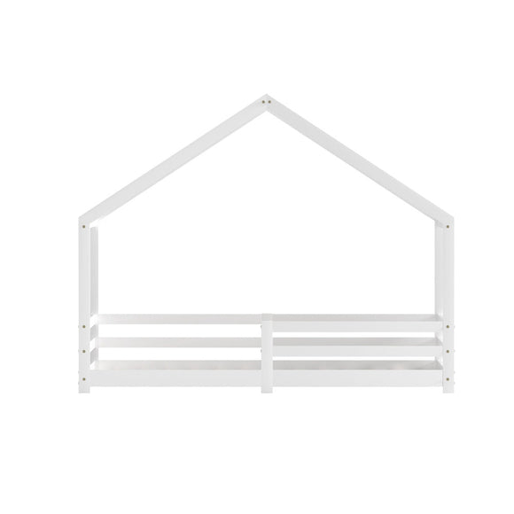 Artiss Bed Frame Wooden Kids Single House Frame White AMOS - RnR Galore