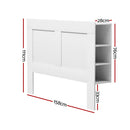 Artiss Bed Head Headboard Queen with Shelves - CABI White - RnR Galore