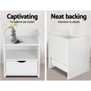 Artiss Bedside Table 1 Drawer with Shelf - FARA White - RnR Galore