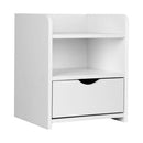 Artiss Bedside Table 1 Drawer with Shelf - FARA White - RnR Galore