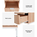 Artiss Bedside Table Drawers Side End Table Storage Cabinet Nightstand Pine LURA - RnR Galore