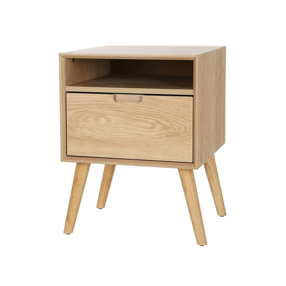 Artiss Bedside Table Drawers Side Table Shelf Storage Cabinet Nightstand GORR - RnR Galore