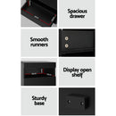 Artiss Bedside Table LED - HERES Black - RnR Galore
